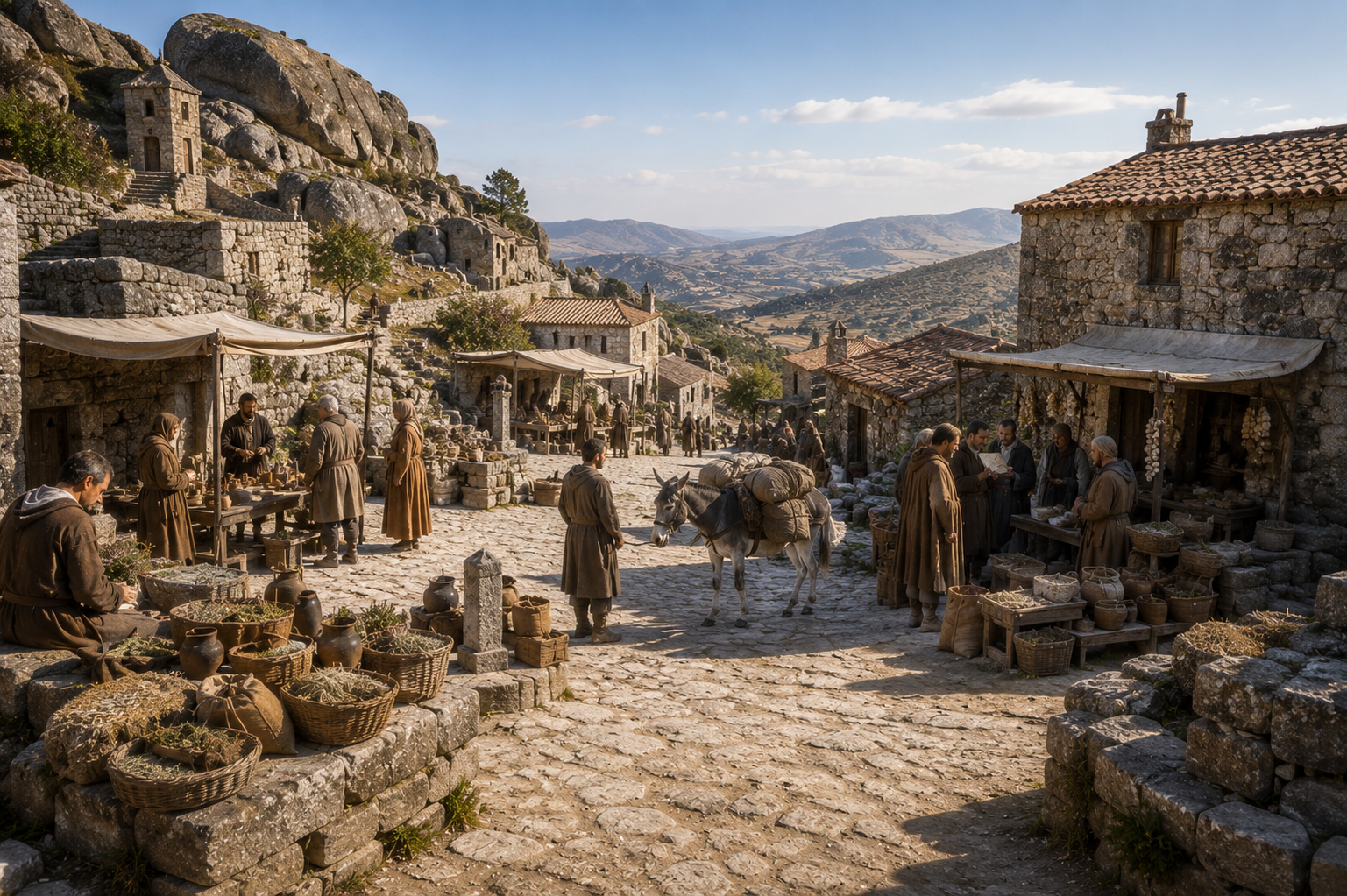 Stone market of the lower ridge — ASHWANA world