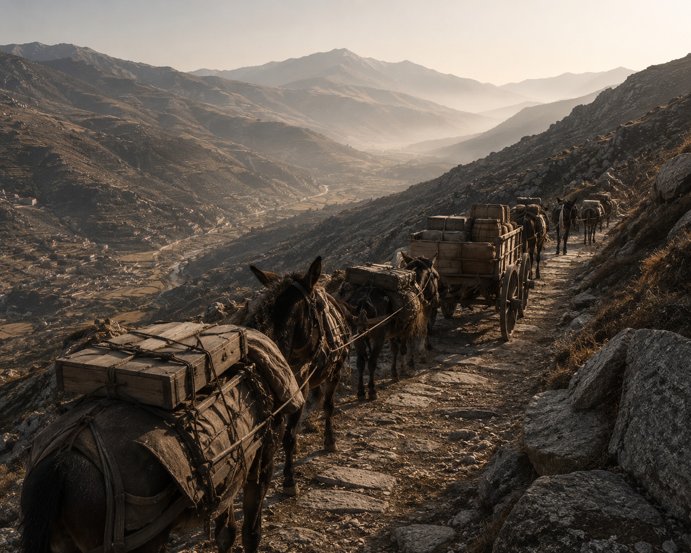 Northern supply route through the Serra da Estrela mountains