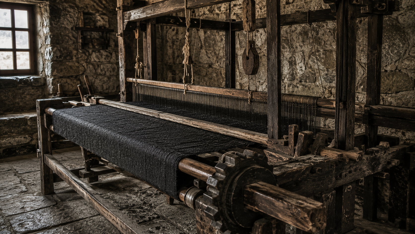 Wool blanket weaving Serra da Estrela Portugal